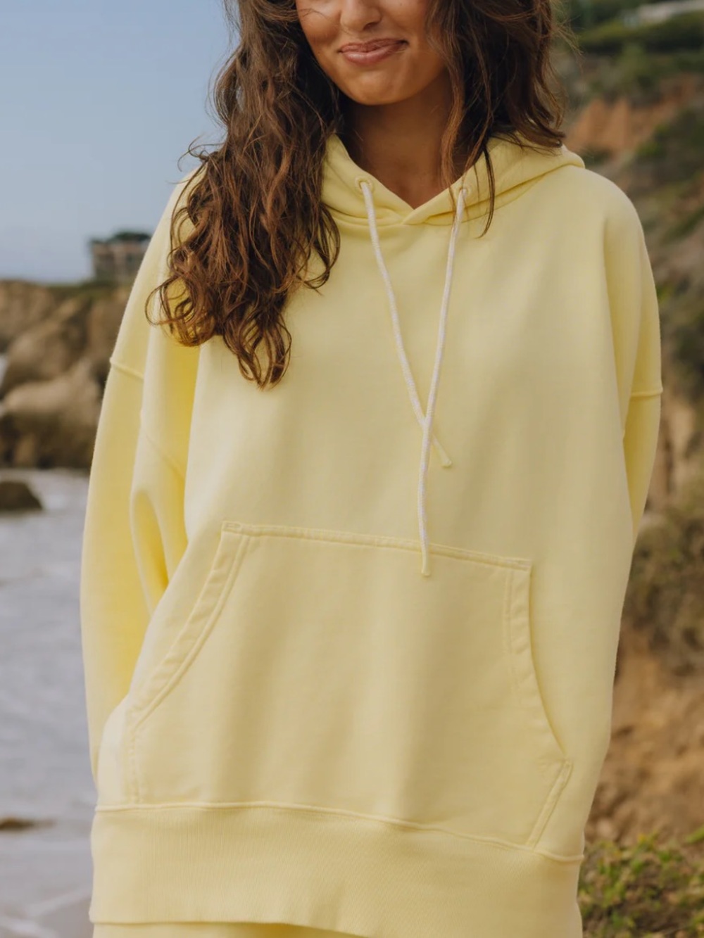 Daily Drills Oversized Paracord Hoodie - Lemonade w/ Monochrome Patch M/L NWT